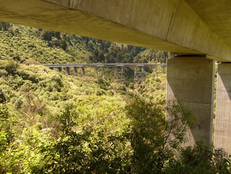 Hapuawhenua Viaducts Old & New